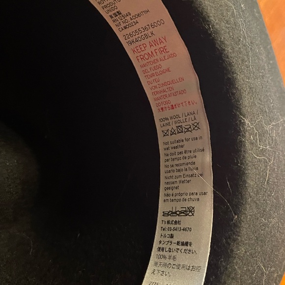 TOPSHOP woman’s black fedora hat. 100% wool. Made in the UK. Great condition - Picture 4 of 5